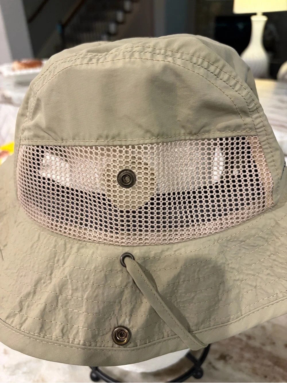 Yosemite National Park Kids Khaki Bucket Hat with Embroidered Boots
